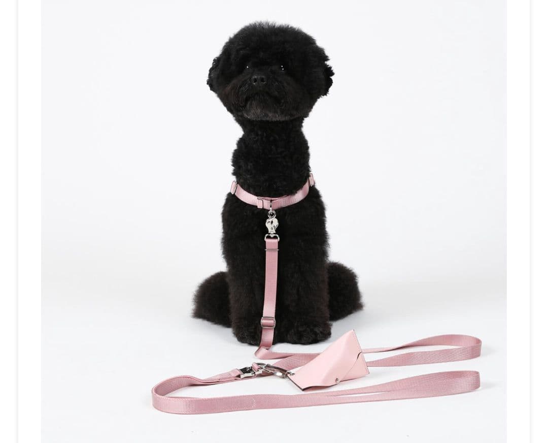 犬 ハーネス 胴輪 散歩 HOZI 韓国 軽量 かわいい オシャレ ピンク S