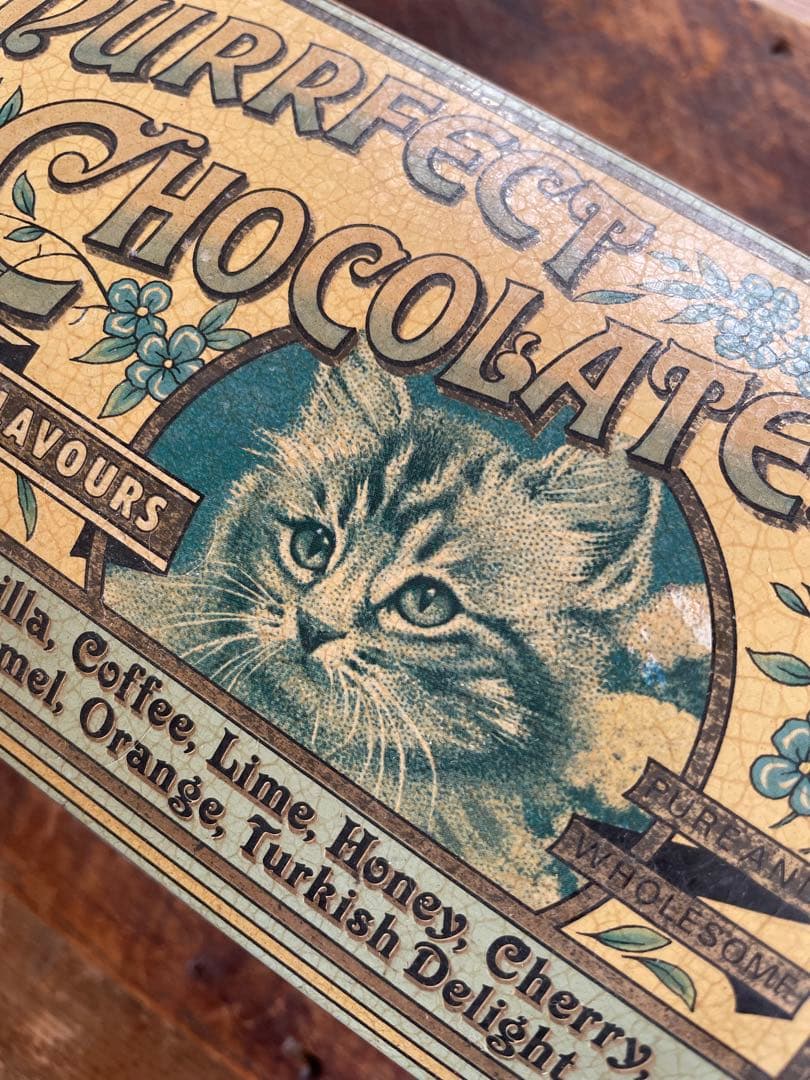 かわいい猫のチョコレート缶