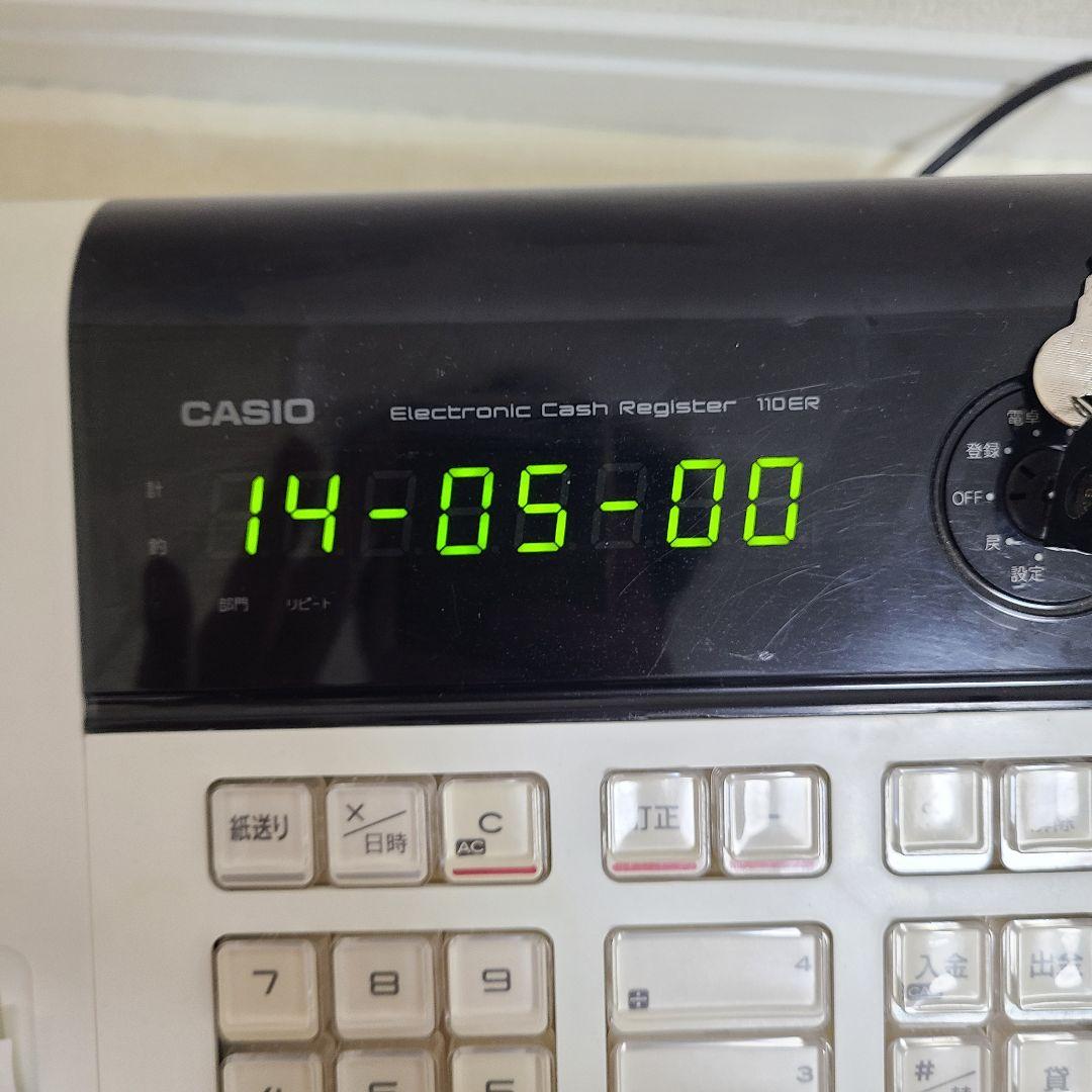 【CASIO】カシオ 電子レジスター 100ER ホワイト 説明書 箱付き