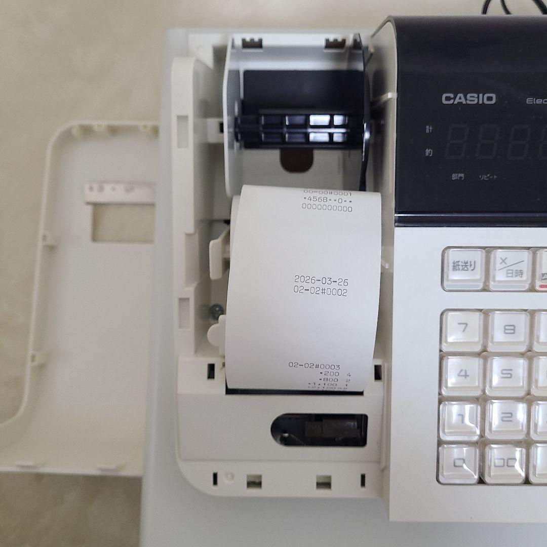 【CASIO】カシオ 電子レジスター 100ER ホワイト 説明書 箱付き