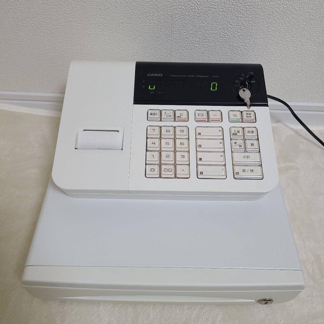 【CASIO】カシオ 電子レジスター 100ER ホワイト 説明書 箱付き