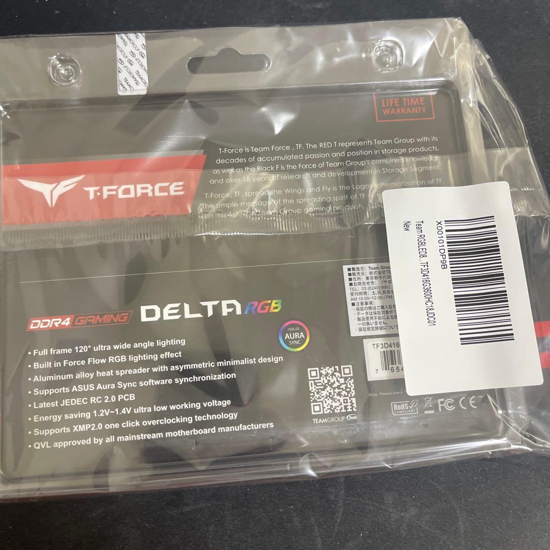 メモリー T-FORCE DELTA RGB 16GB DDR4 3600MHz