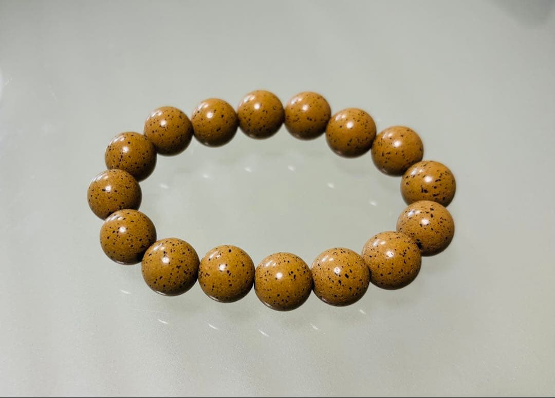 「万病の薬石」北投石 ブレスレット径１７ｃｍ（証明書付き）１０mm珠