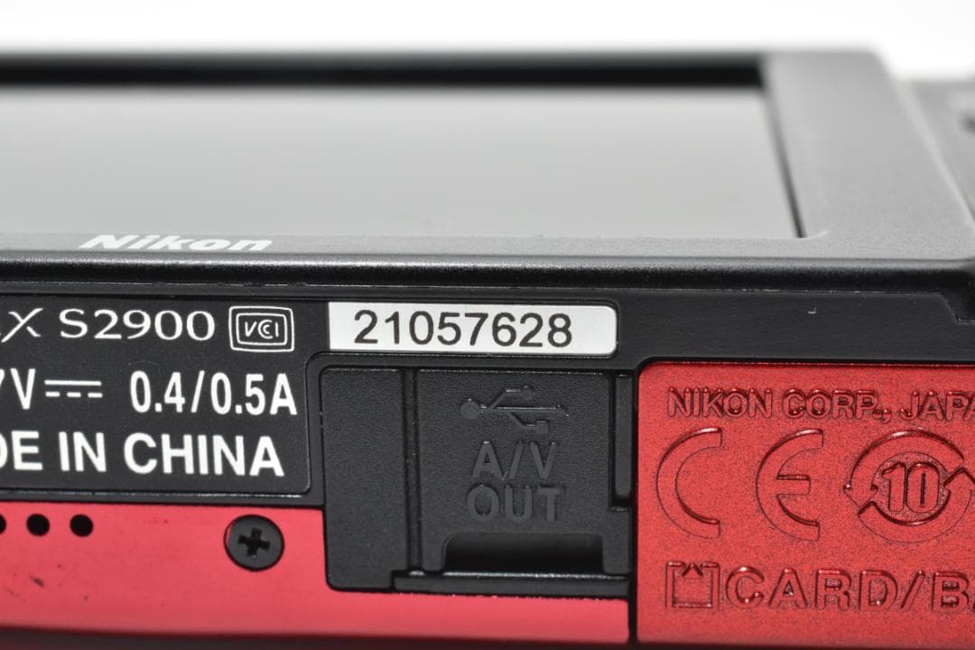 美品 ニコン COOLPIX S2900 コンパクトデジタルカメラ レッド