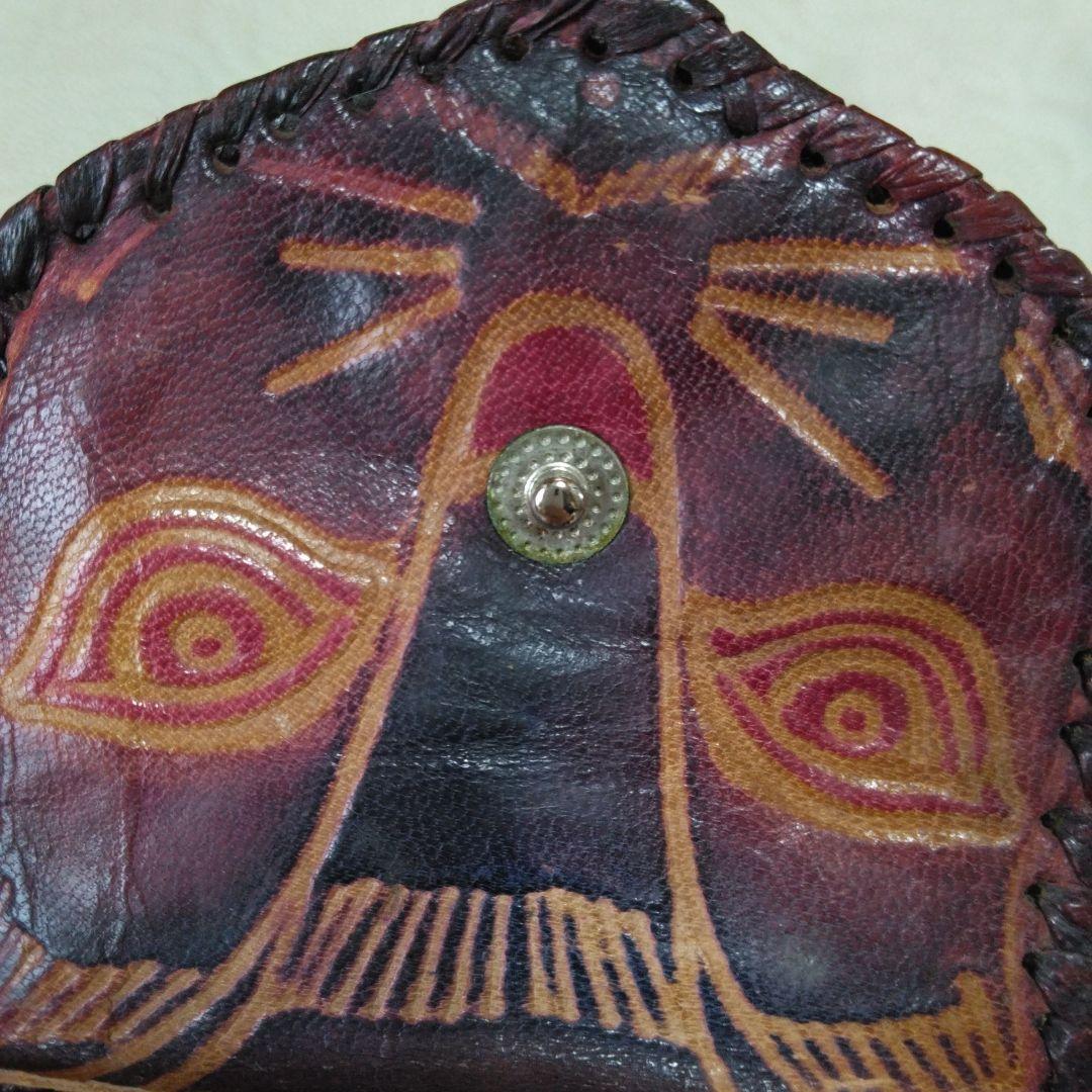 ハンドメイド　レザークラフトのポーチ・巾着・小銭入れセット