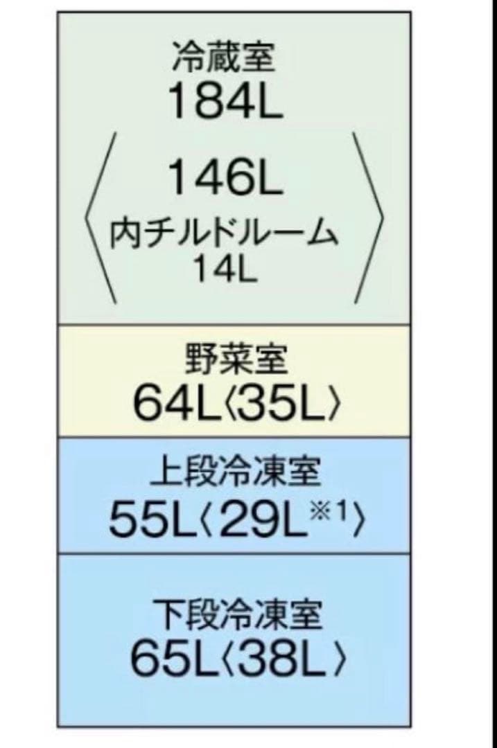 AQUA 冷蔵庫 AQR-V37N(K) 368L 2023年　長期保証込み