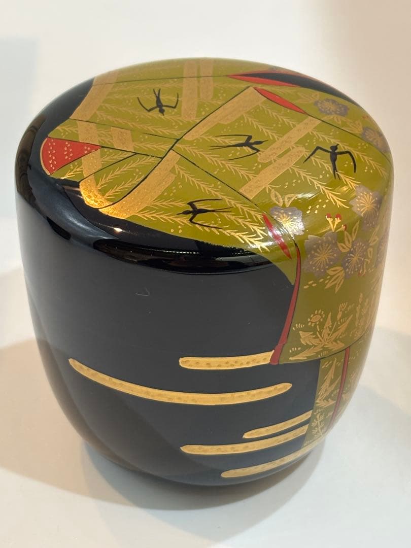 茶道具 誰袖一双棗 春秋蒔絵 中村宗悦 棗 共箱