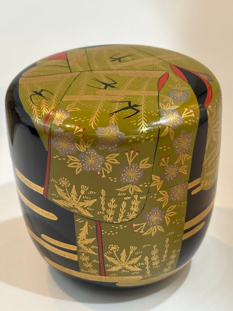 茶道具 誰袖一双棗 春秋蒔絵 中村宗悦 棗 共箱