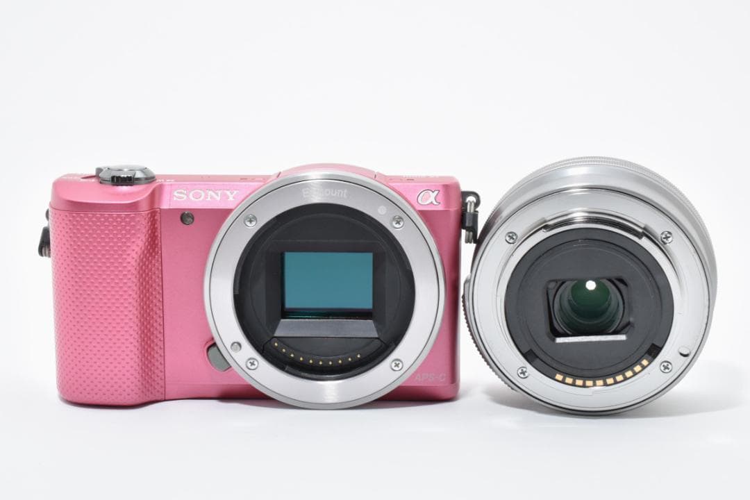 《 ショット極少 》　ソニー　SONY α5000 レンズキット ピンク SD付