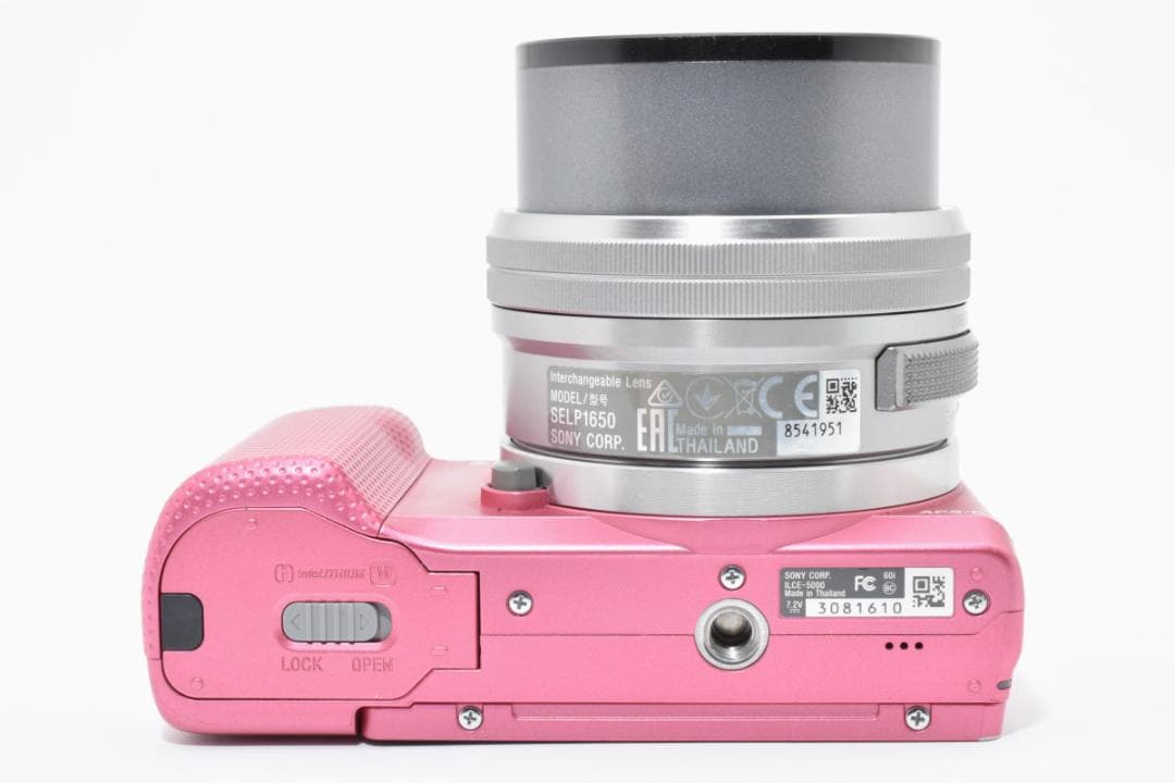 《 ショット極少 》　ソニー　SONY α5000 レンズキット ピンク SD付