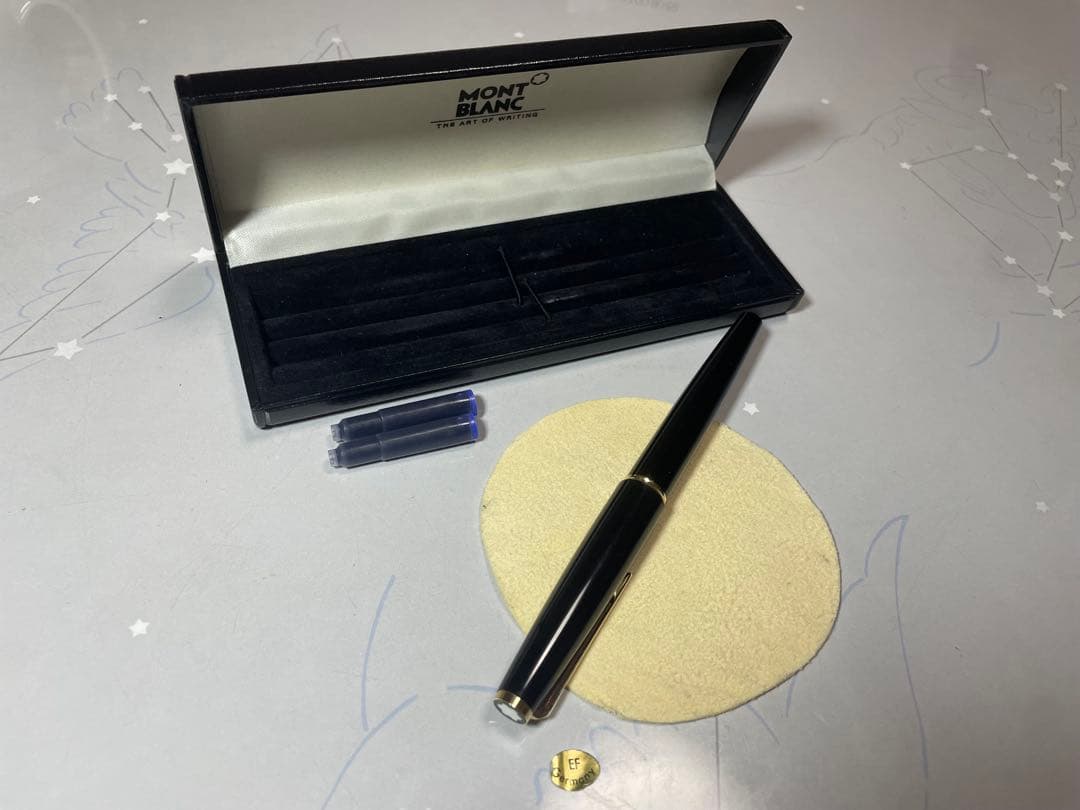 極美品◆モンブラン320 万年筆 14K EF 試筆のみ 化粧箱＆カートリッジ付