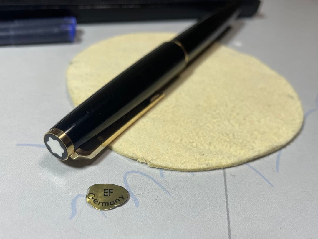 極美品◆モンブラン320 万年筆 14K EF 試筆のみ 化粧箱＆カートリッジ付
