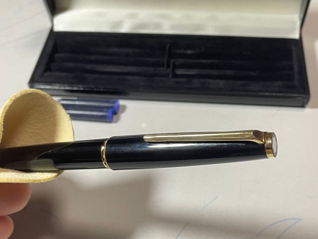 極美品◆モンブラン320 万年筆 14K EF 試筆のみ 化粧箱＆カートリッジ付