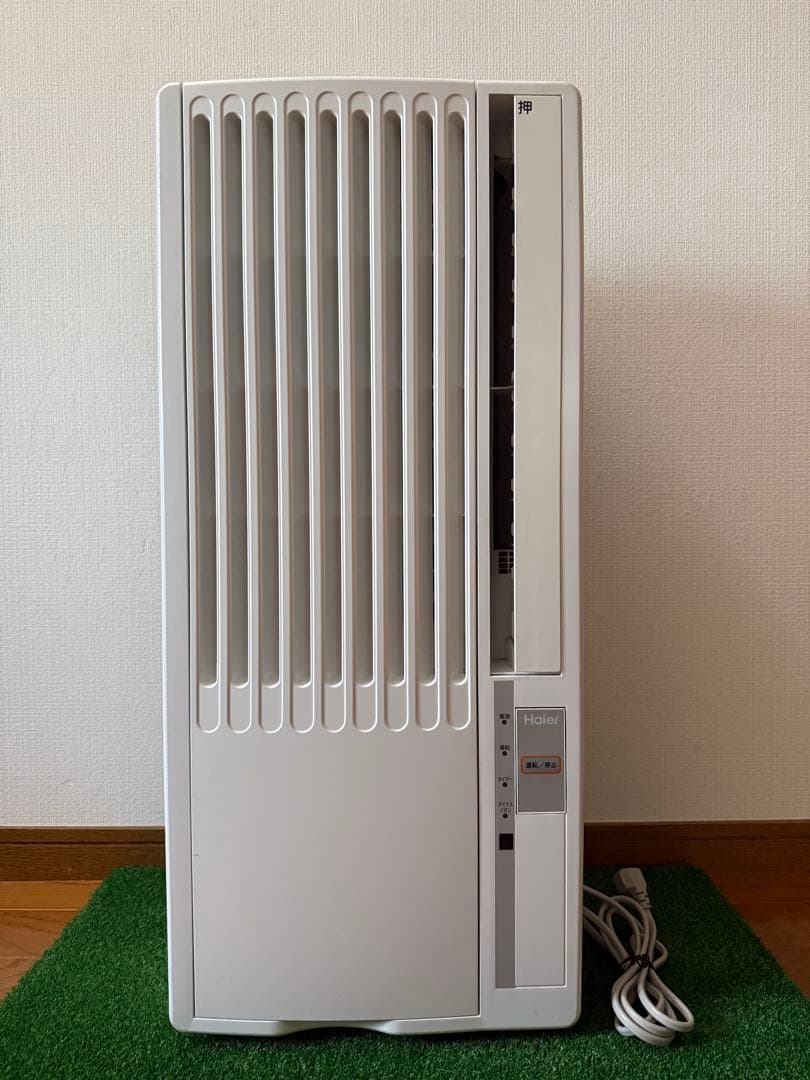 美品　Haier ハイアール　窓用エアコン　窓枠付き　JA-18T 工事不要