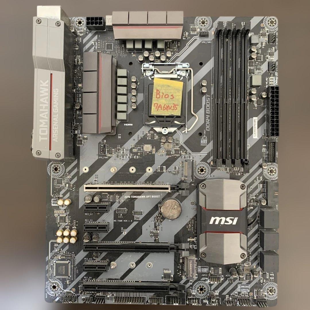 MSI Z270 TOMAHAWK OPT BOOST BIOS起動確認