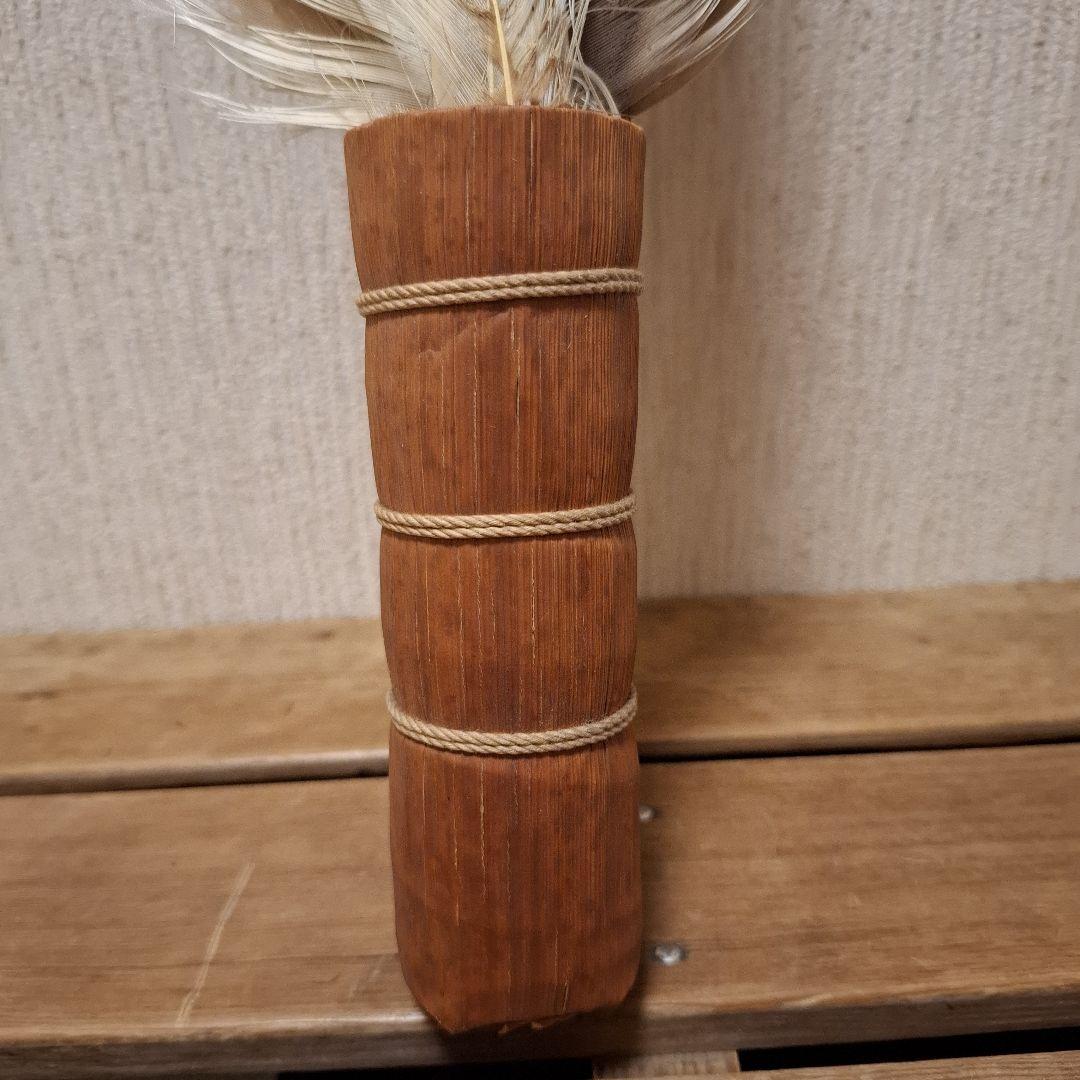 茶道具♢御羽箒 羽箒 座箒 箒博作 大 49センチ