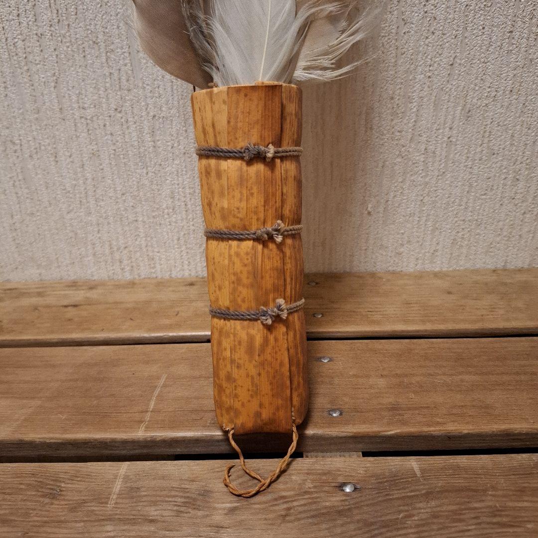 茶道具♢御羽箒 羽箒 座箒 箒博作 大 49センチ