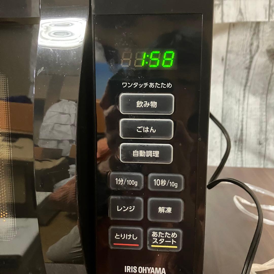 [美品]アイリスオーヤマ 電子レンジ 2022年製 PMB-T178-B