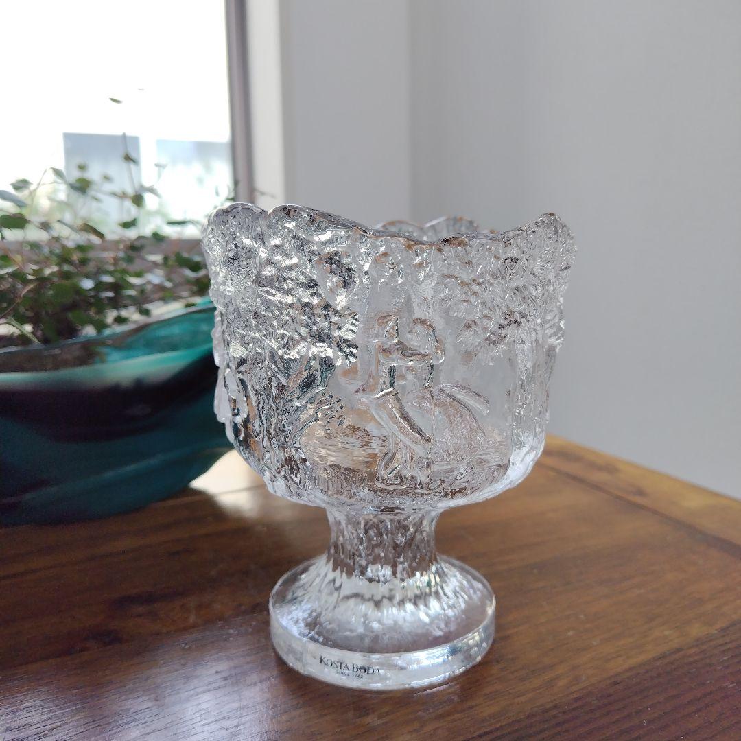 【未使用極美品】KOSTA BODA コスタボダ 脚付きコンポートガラス