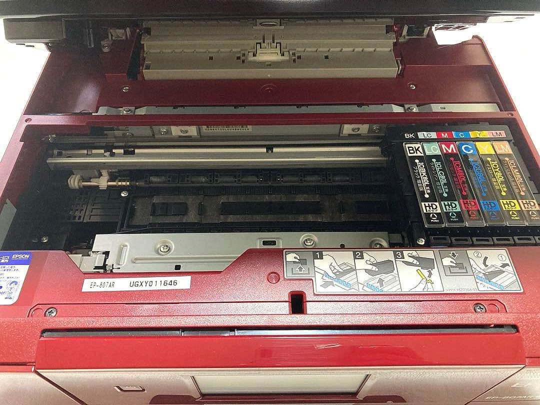 ジャンク品　EPSON エプソン　カラリオプリンター　EP-807AR レッド