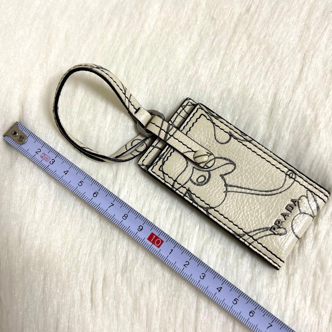PRADA プラダ レザー ミニミラー 手鏡 バッグチャーム