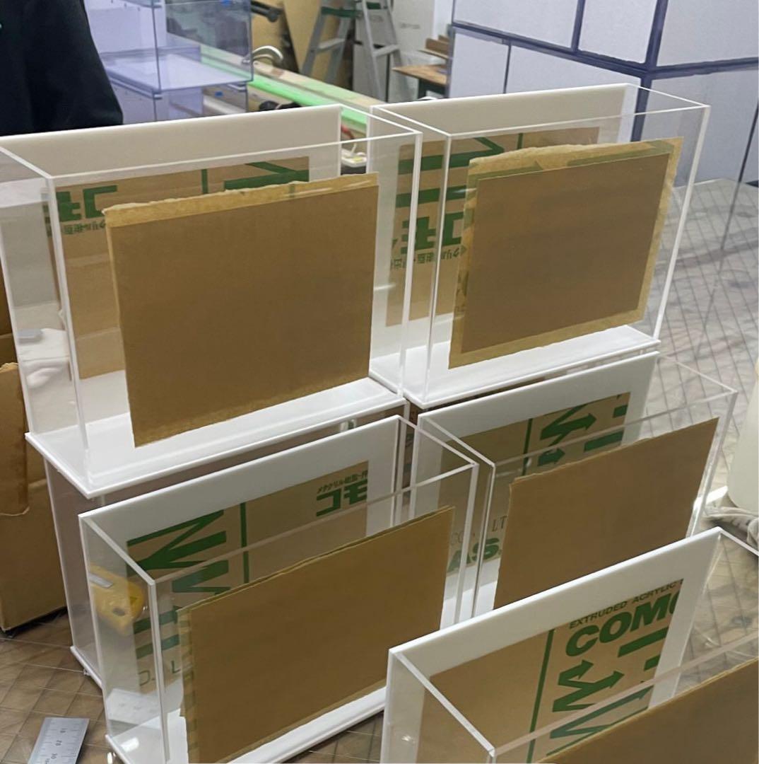【安永めだか】国産メダカ横見ケース水槽《白＆黒2個》
