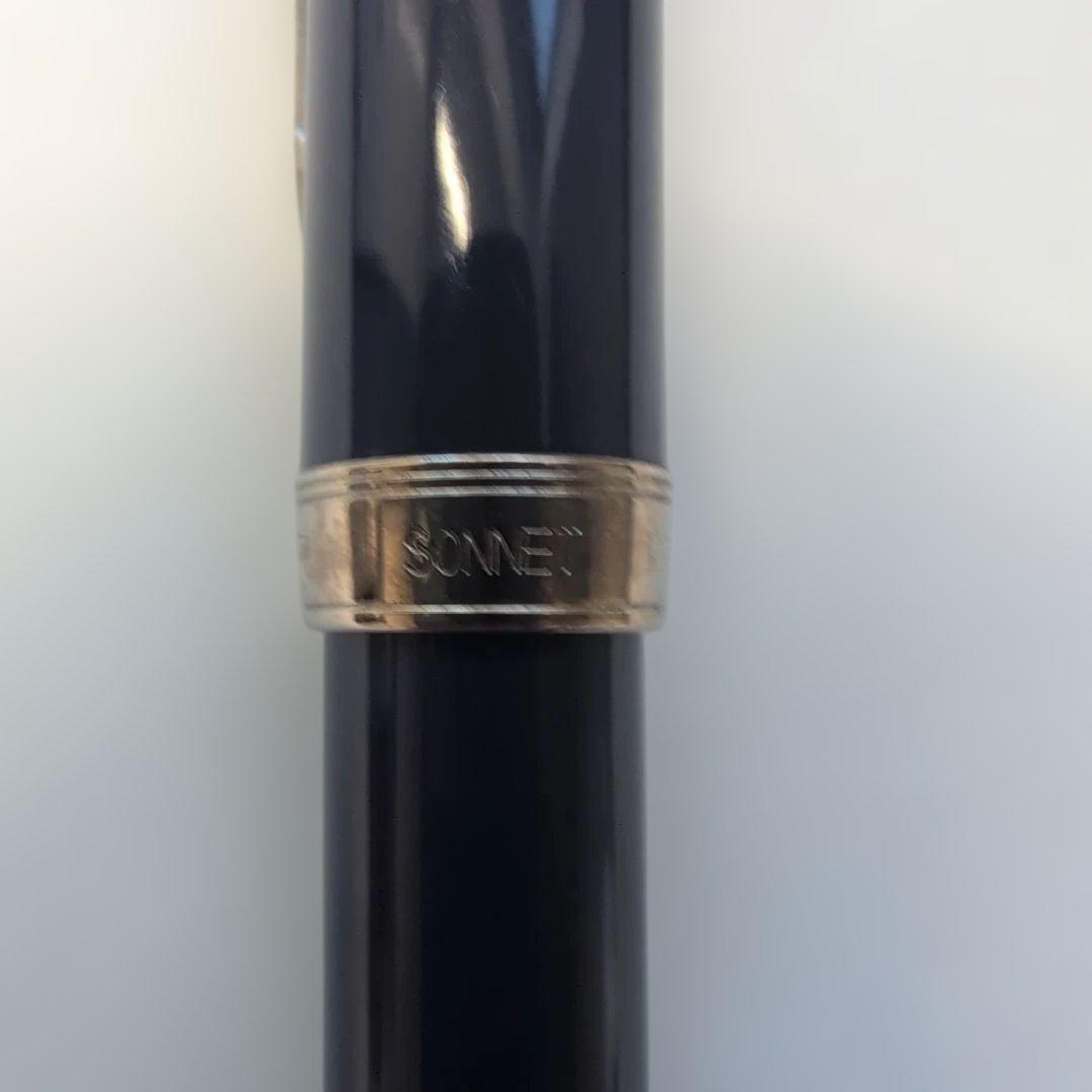 Parker Sonnet ダークブルー 万年筆　18K-750 　F（細字）