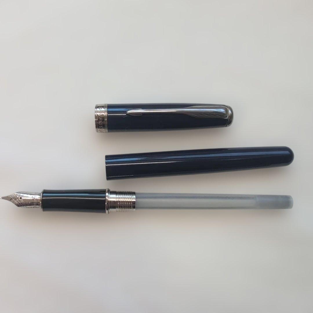 Parker Sonnet ダークブルー 万年筆　18K-750 　F（細字）