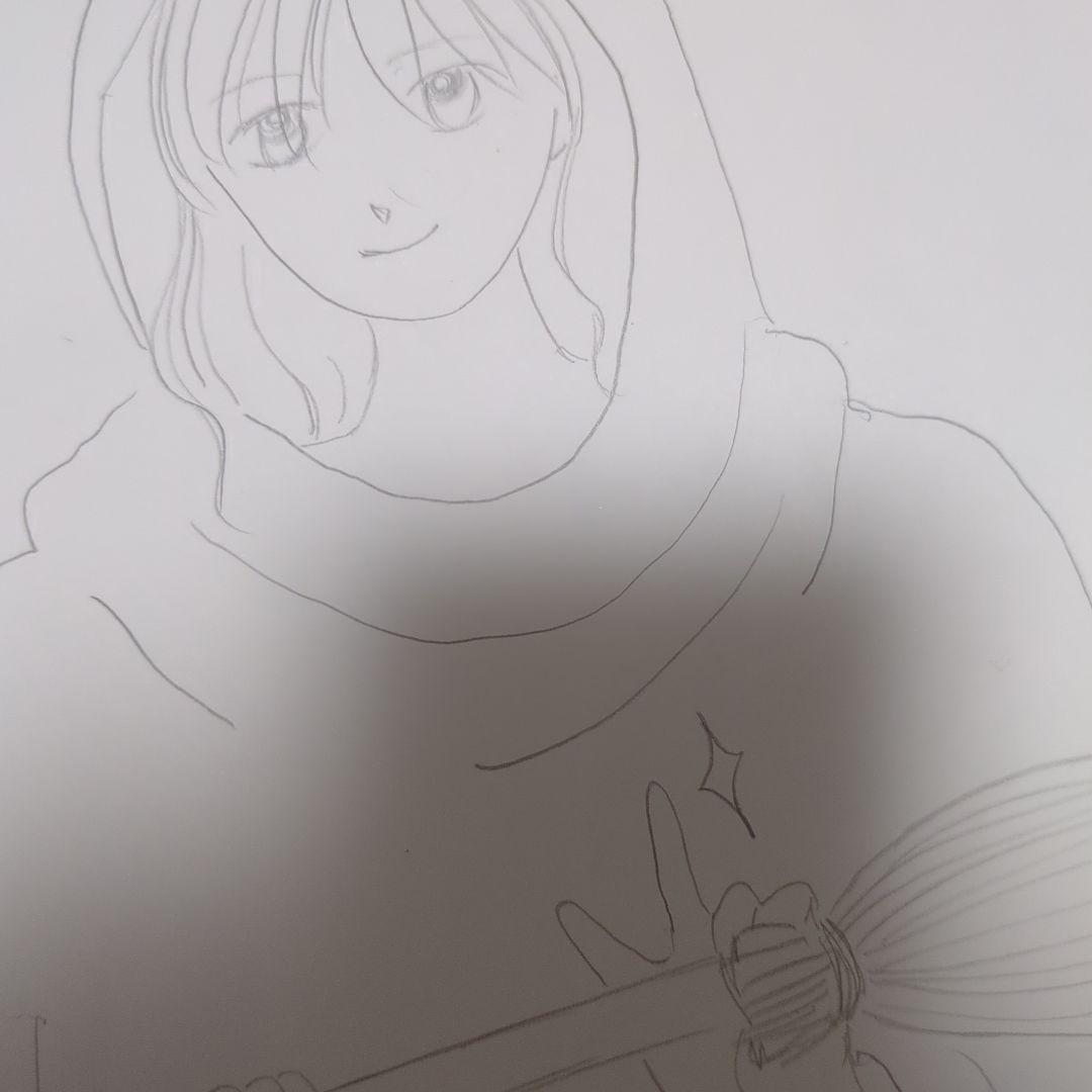 魔女とほうきのアニメ風イラスト