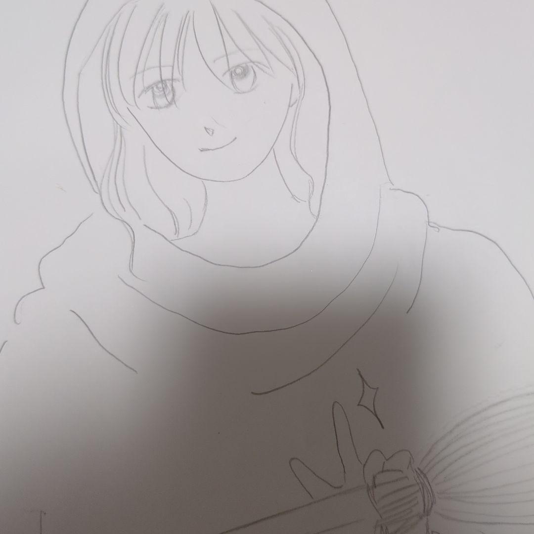 魔女とほうきのアニメ風イラスト