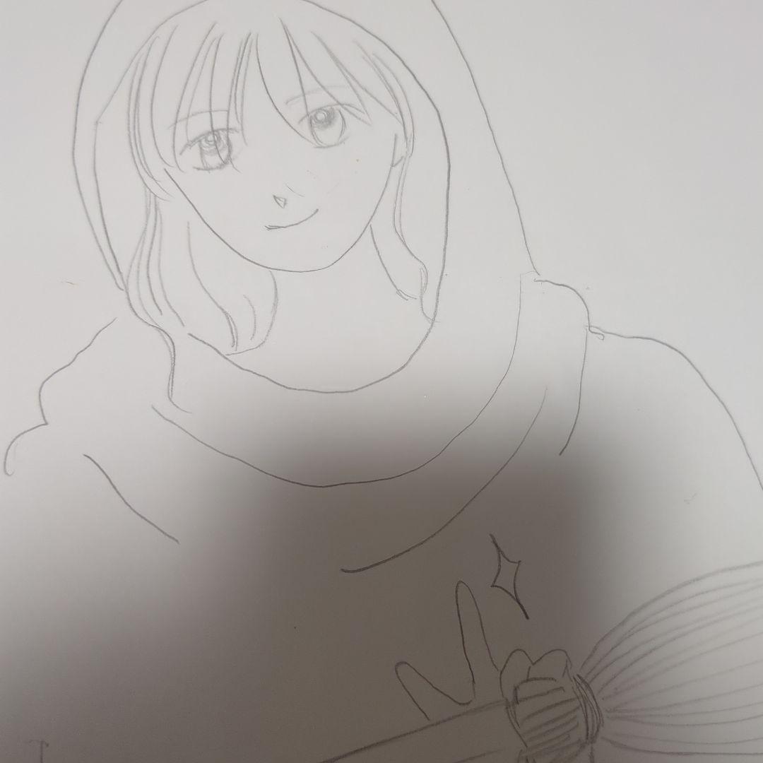 魔女とほうきのアニメ風イラスト