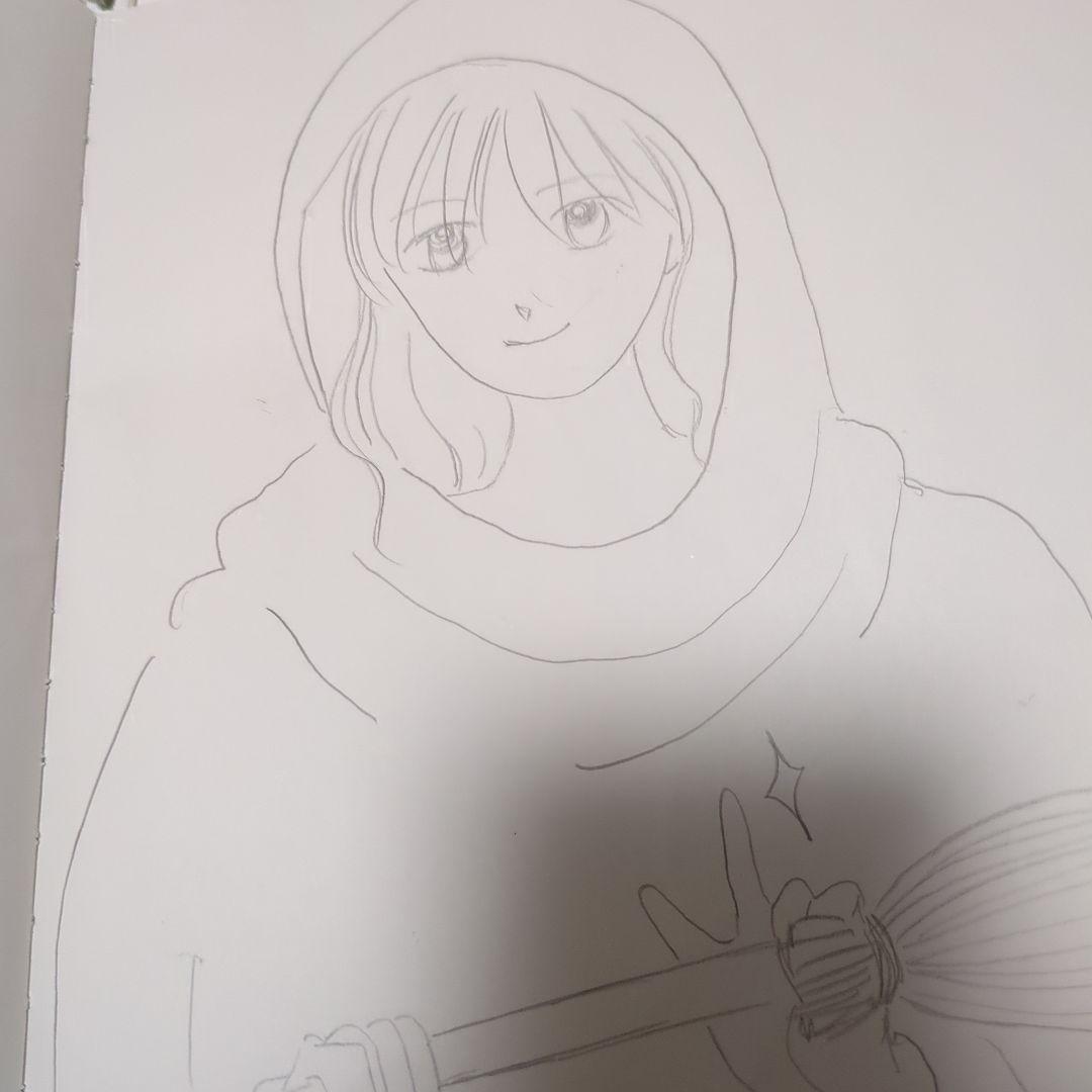 魔女とほうきのアニメ風イラスト