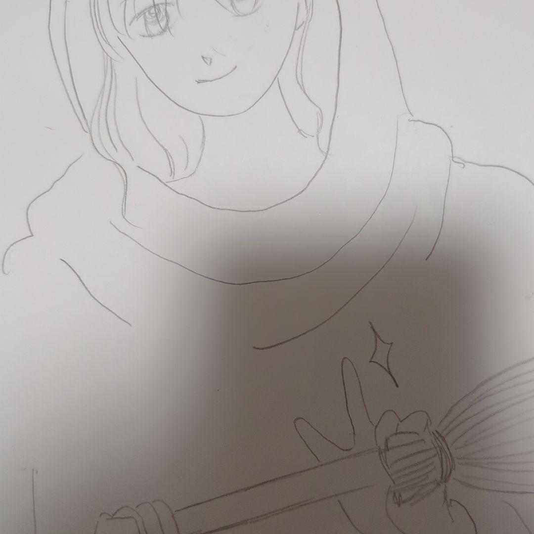 魔女とほうきのアニメ風イラスト