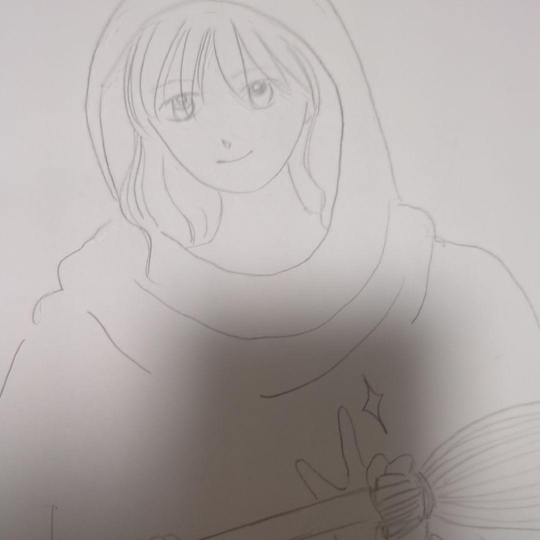 魔女とほうきのアニメ風イラスト
