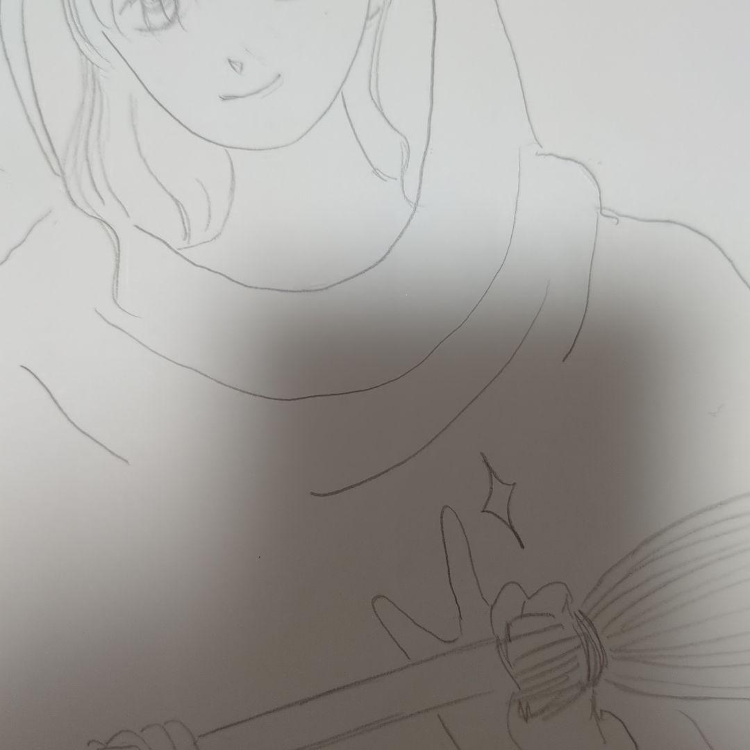 魔女とほうきのアニメ風イラスト