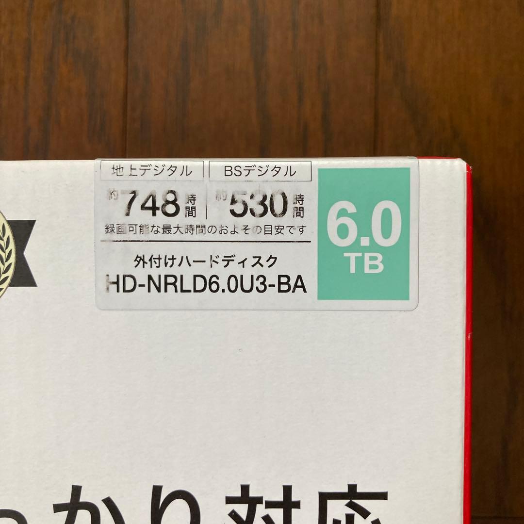 【新品・未開封】バッファロー 外付けHDD HD-NRLD6.0U3-BA