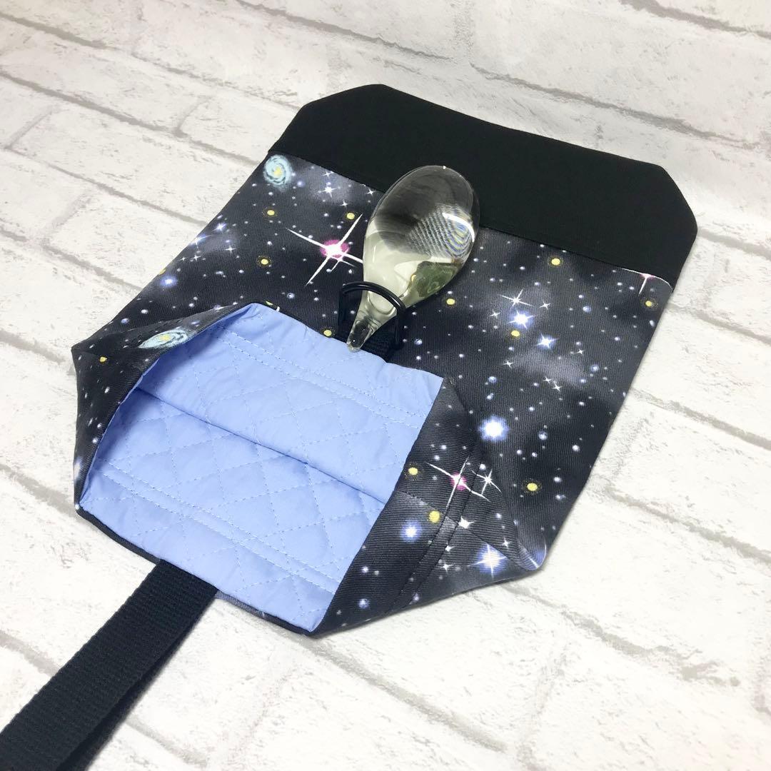 天体(ブラック)×黒　入園入学グッズ5点セット/裏地キルティング　ハンドメイド