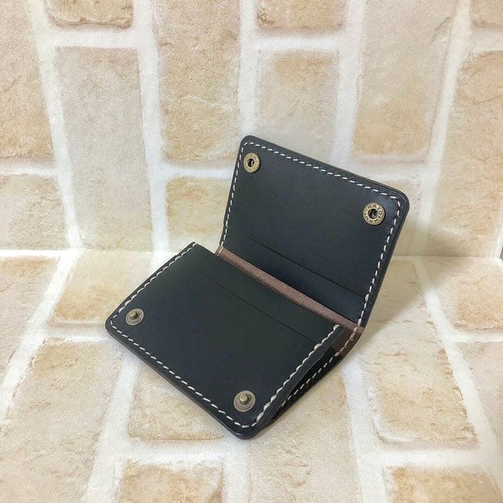 【ミニ財布】栃木レザー2つボタンのミニ財布