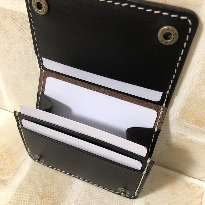 【ミニ財布】栃木レザー2つボタンのミニ財布