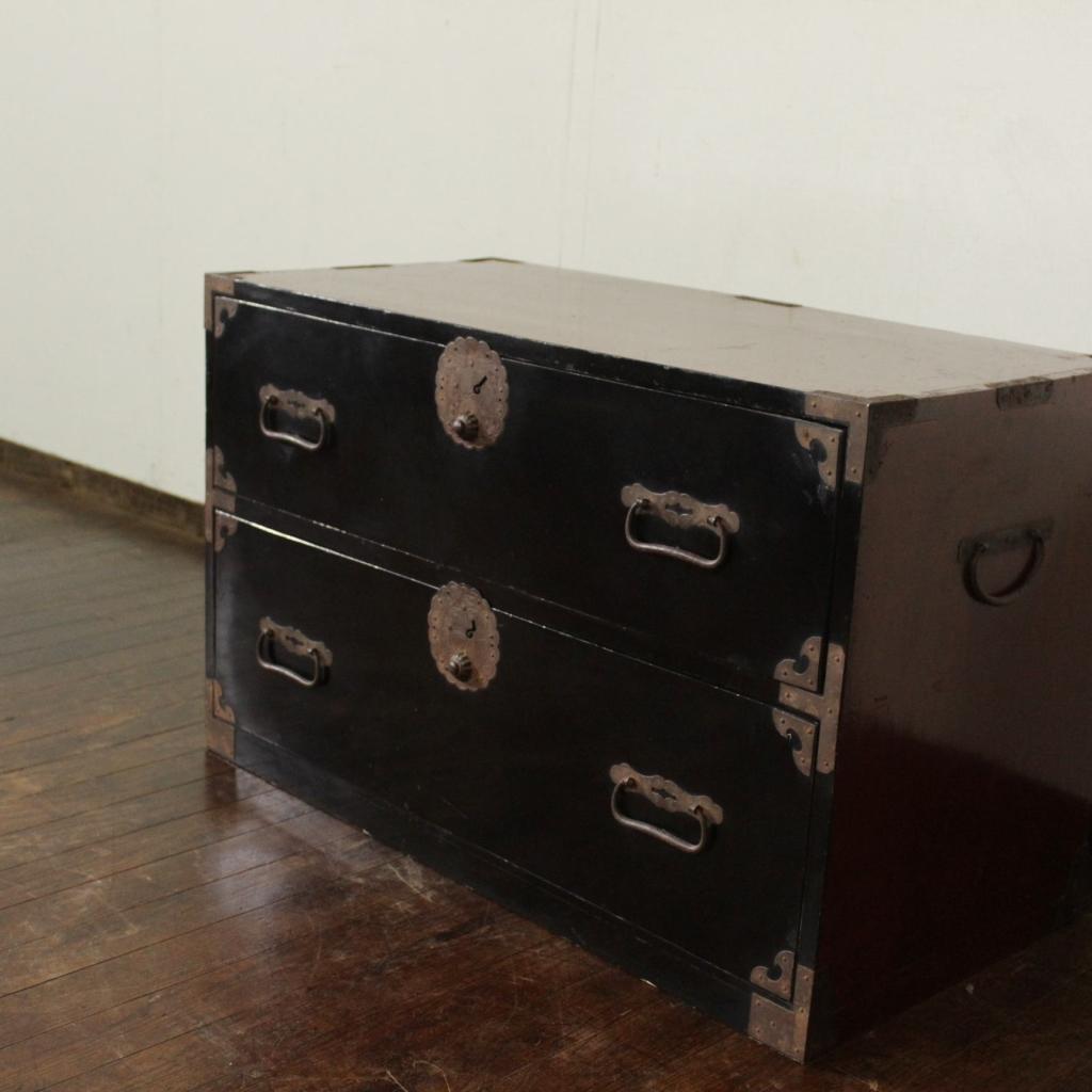 庄内箪笥 二段引出 時代箪笥 古民家 古家具 和家具 ローボード 骨董 レトロ