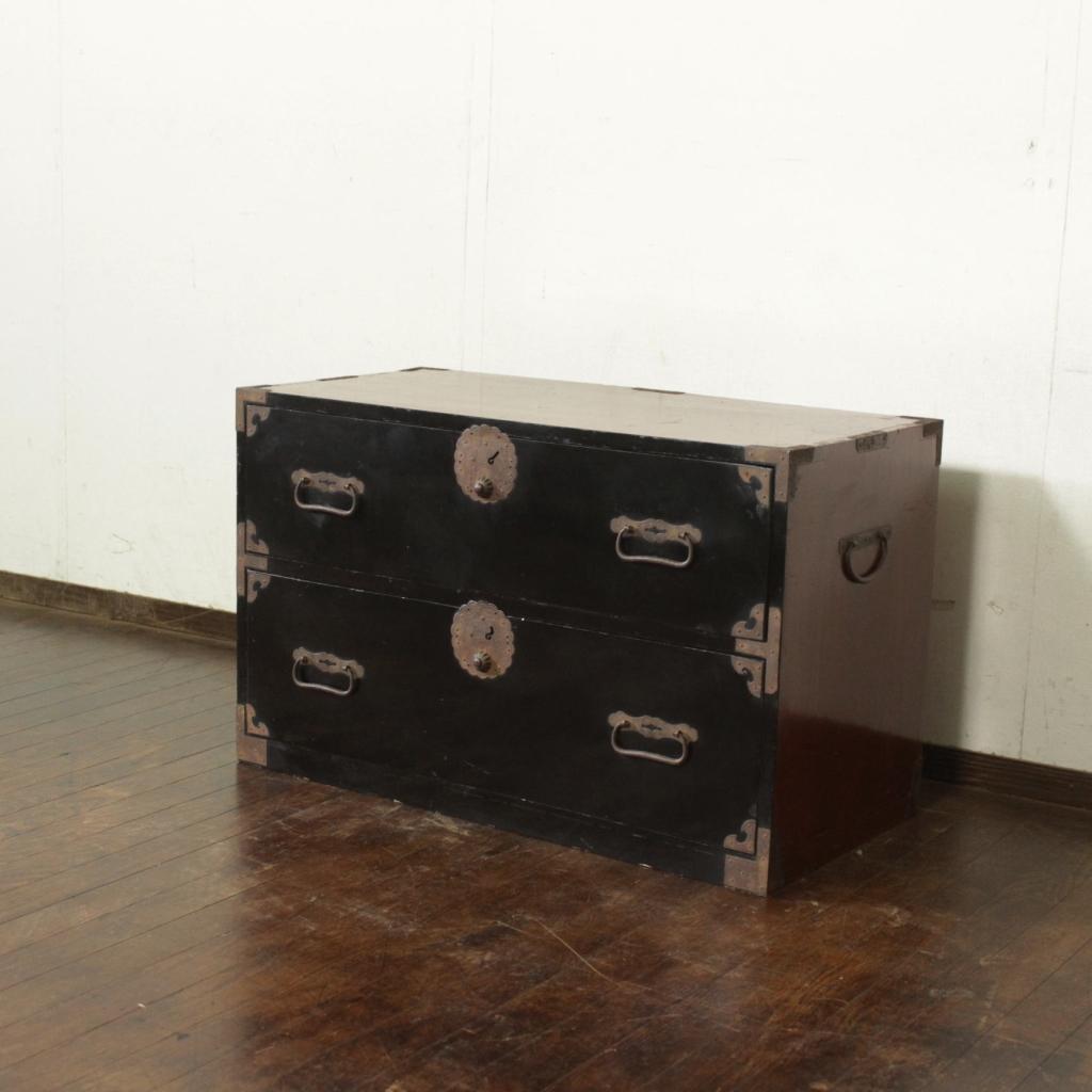 庄内箪笥 二段引出 時代箪笥 古民家 古家具 和家具 ローボード 骨董 レトロ