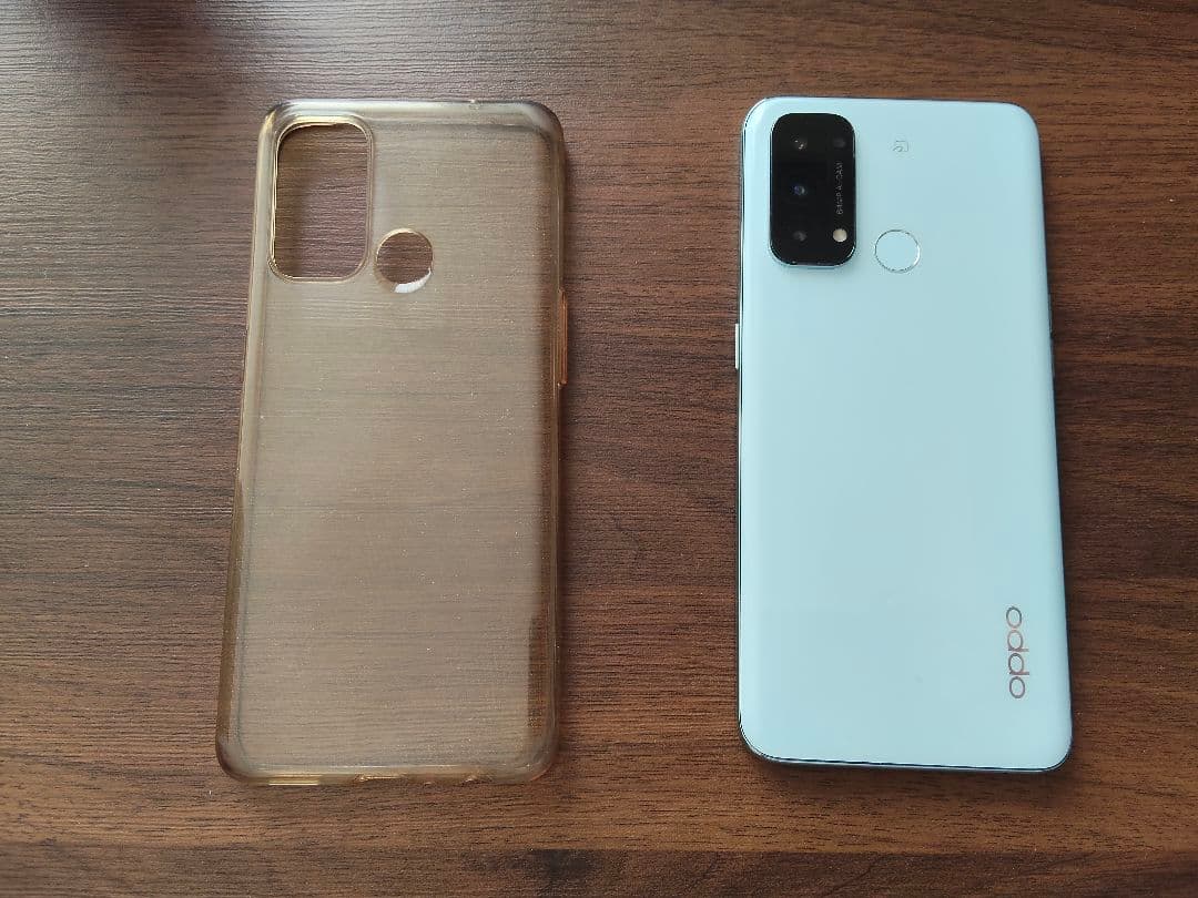 Oppo reno5a アイスブルー 本体 + クリアケース