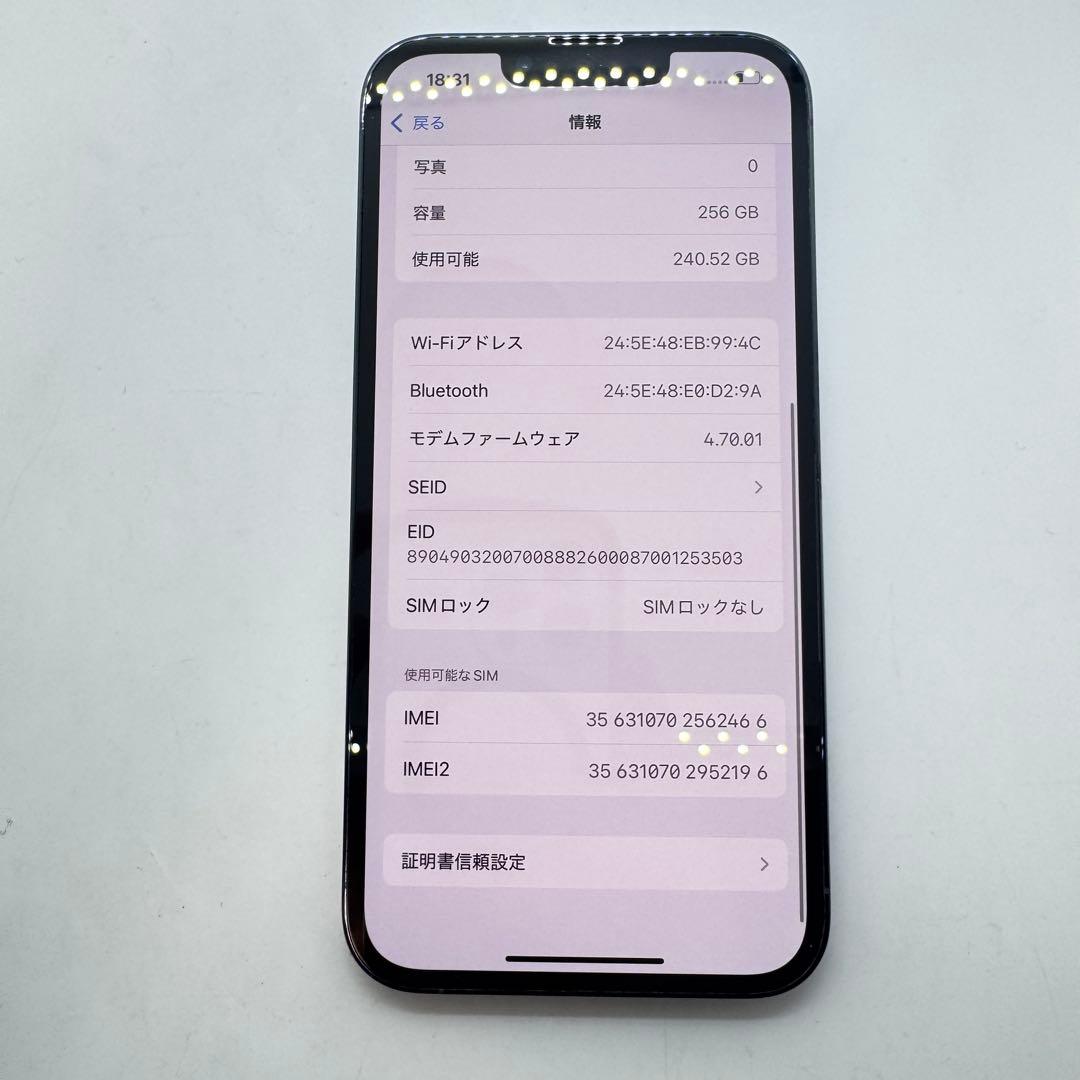 【SIMフリー】 iPhone 13 Pro 256GB 本体 動作確認済み
