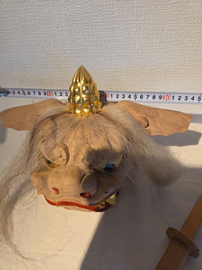 獅子頭 大きめサイズ 木製 清雲作 加賀 中島めんや 正月飾り 魔除け 厄祓い