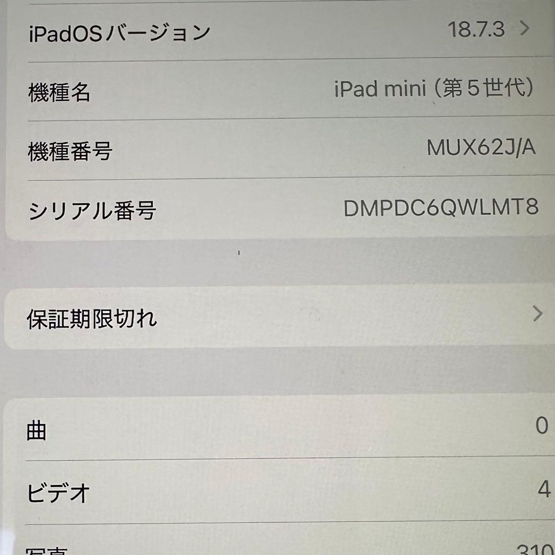 iPad mini 第5世代 Wi-Fi + Cellular 64GB シルバ