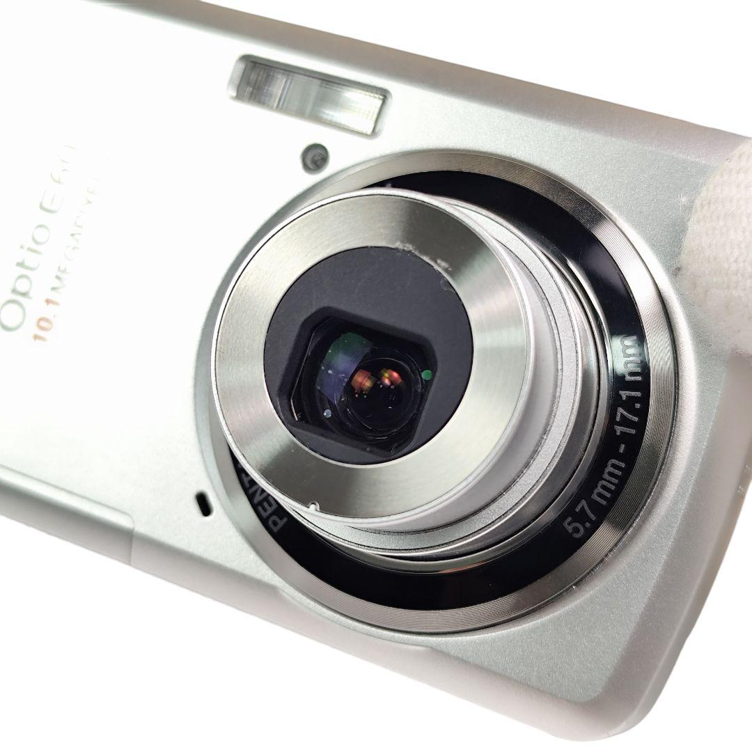 希少・未使用級✨PENTAX Optio E60 シルバー コンデジ 電池式