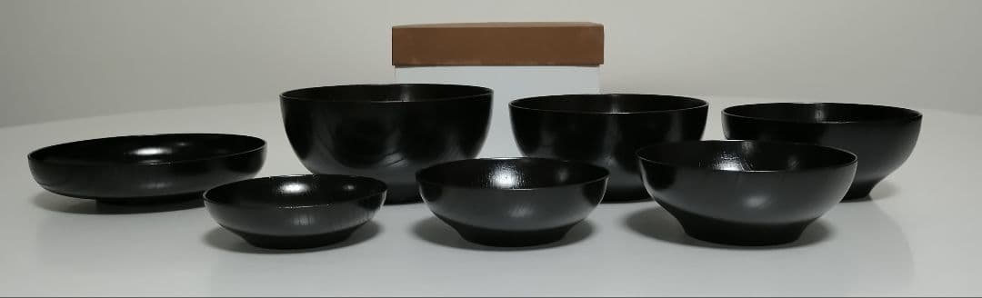 山中漆器　漆工房大島　黒目弾き応用器　ミニマリスト
