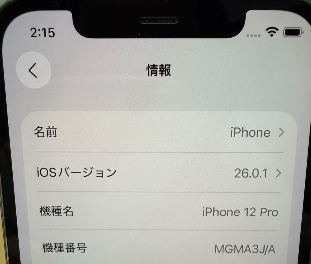iPhone12Pro 本体 256GB シルバー　バッテリー残量94%