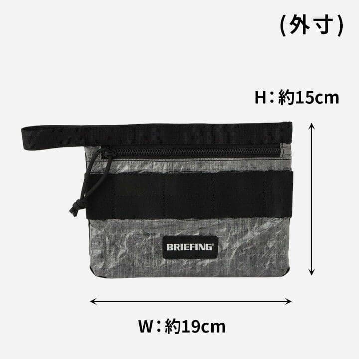 新品タグ付き ブリーフィング TWO SIDE FLAT POUCH 黒 透明