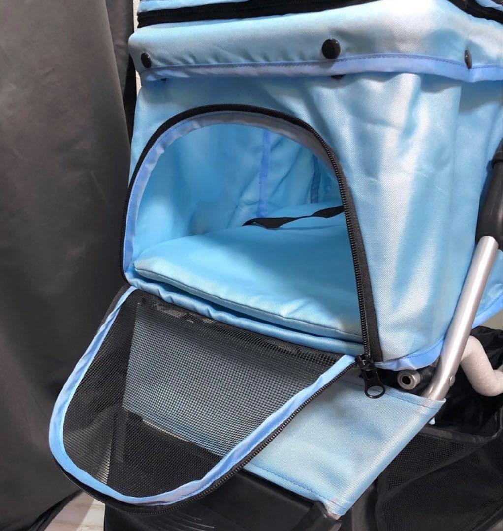新品 ペットカート 三輪折り畳み 犬猫用ペットカート